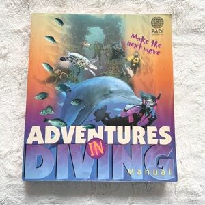 Adventures in Diving Manual Padi Paperback Book 2000 Writing Highlight Dive READ